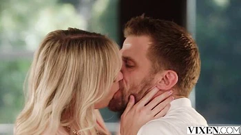 Gorgeous doggy style fuck with a long-legged blonde Amber Moore