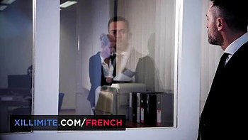 French Girls At Work featuring Blue Angel's natural tits clip