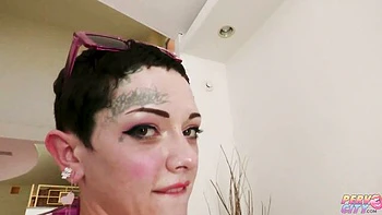 Seductive Mercy's cum swallow porn