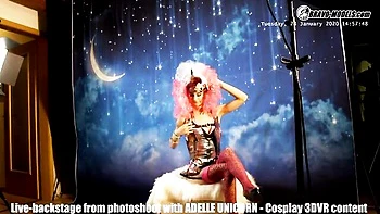 Watch extravagant Adelle Unicorn and Adelle's porn