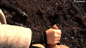 Public blowjob and pegging near the lake