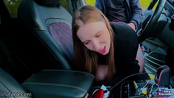 Car Slut Sucks & Gets Fucked After Catching A Public Jerk - Pov