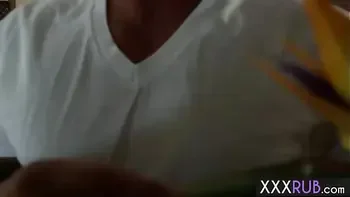 Huge boobs teen Siri Dahl sucked big hard cock after amazing massage action