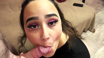 Makeup artist Indigo Dances on cock, gives a hot blowjob, and fucks in doggy style
