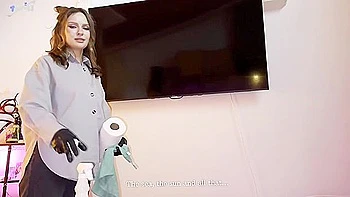 Busty dark-haired hottie Deepthroat enormous melons jizz on tits, hard-core porn!