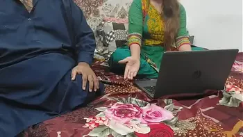 indian stepsister caught watching porn on laptop by her stepbrother and fucked in all holes with clear hindi voice full dirty talking