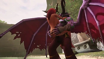 Illidan Stormrage Stand Lift and Carry Fucks a Hot Redhead Elf - Warcraft Parody