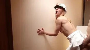 The liner waitress from Ukraine is fucked hard in the ass by passenger