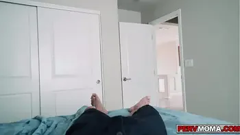 Lucky stepson getting nursed by her loving stepmom