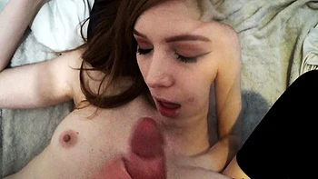 Amateur brunette Michelle with small tit