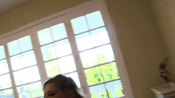 Racy Babe With Small Tits Beckons Horny Guy to Suck His Cum