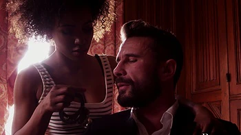 Manuel Ferrara fucked hard by an ebony group of beauties.