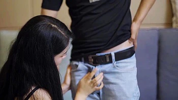 Asian teen blowjob and smallow