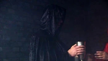 Foot fetish cumload with brunette