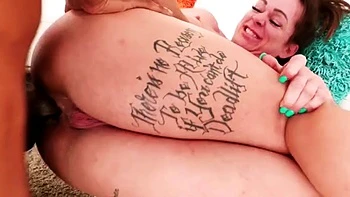 Hard anal and blowjob with a brunette