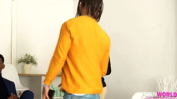 Work Group Coach Black Cock Party for Spanish Busty Bondie Fesser GP1893