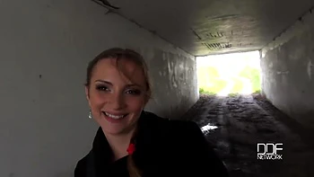 POV Cock Enjoyment - Busty Brunette Swallows Big Dong