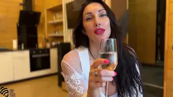 Mom seduces step-son in the kitchen.