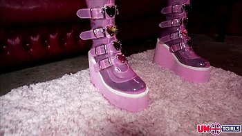 Sophisticated mademoiselle's transgender clip