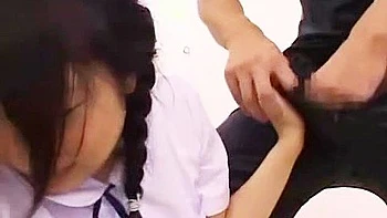 He attacks her in a deserted place, fingers her, makes her give him a blowjob, and then swallows his cum.