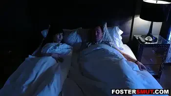 Stepbrother and stepsister wake up because parents are fucking