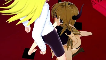 Crim with the Demon Girl from the front office - Interspecies Reviewers