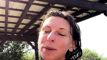 Chubby Brunette Big Boobs Dildo Masturbation