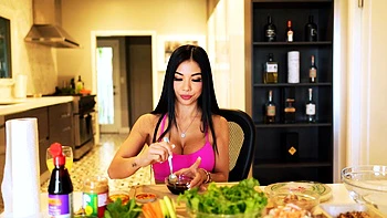 Chubby Brunette Big Boobs Dildo Masturbation