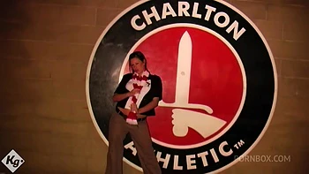 Soccer Babe Enjoys A Hard Spit Roast After The Match