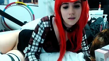 Petite amateur redheaded teen pisses and sucks cock