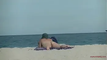 Exhibitionist Wife 491 Pt1 - Hubby Films MILF Heather Sunbathing On The Nude Beach From The Voyeurs POV!  They Just Jerk Off And Cum Next To Her!!!