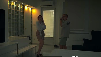 Spying on my girlfriend before fucking her