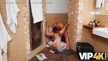 Hot Blonde Andrea Fucks Stranger Adam Costa in HD - Natural Tits & Stockings