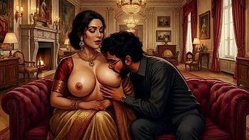 Handsome Indian Guy Doggystyle Fuck with Big Ass Aunty - Anal & Blowjob