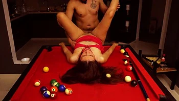 Colombian Teen Slut Fucks Me While Playing Pool - Big Ass Doggy Style in 4K