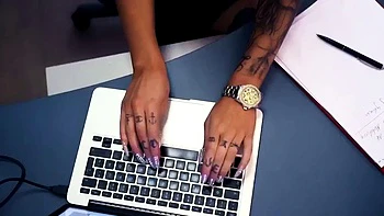 Blonde fucked in the office by a black man: Blowjob, Missonary  Licking Porn