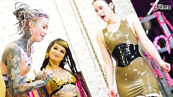 Anuskatzz and Lily's small tits scene