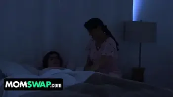 MomSwap - Gorgeous Milfs Invite Over Stepsons To Work And End Up Riding Their Massive Dicks