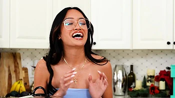 Tiny Asian stepsis bangs stepbro on NYE