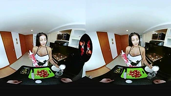 Strawberries and Creamed - Mariana Martix: Blowjob, Doggy  Cowgirl VR Porn