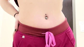 Tight ass kinky blode with big boobs masturbates outdoor