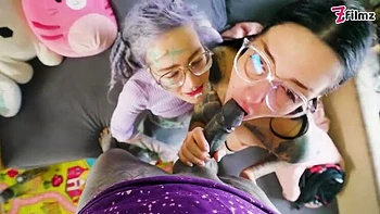 POV Threesome with Gothic Girls in Glasses - Anal, ATM & Facial with Anuskatzz, Morea Black & Lily Lu