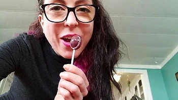 Nerdy Faery Loves Lollipops In Her Tight Asshole - Sweet Food Insertion Fetish