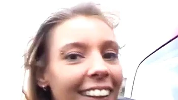 Stephanie gets fucked in a car: Blowjob, Big Tits  Amateur Porn