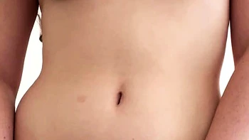 Amateur busty brunette masturbates and does hand job