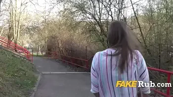 Random girl with big natural boobs