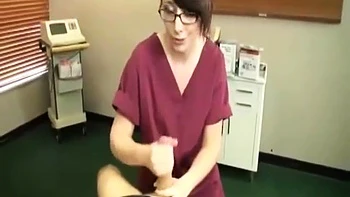 Teen 18+ Nurse Jacks Off A Huge Dick
