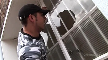 Brunette Angel Reece wears tights to get horny