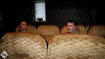 Beautiful Blonde Fucks Two Lads In The Private Cinema