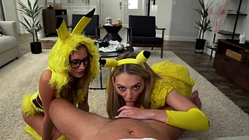 Seth Gamble and Kyler Quinn in a steamy threesome with Lily Larimar